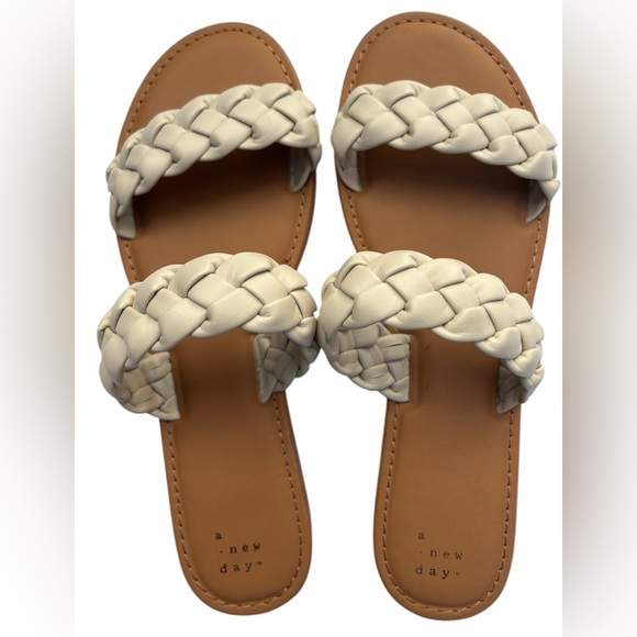 a new day Shoes - A NEW DAY NWOT Lucy Braided Slide Sandals Off White Size: 11